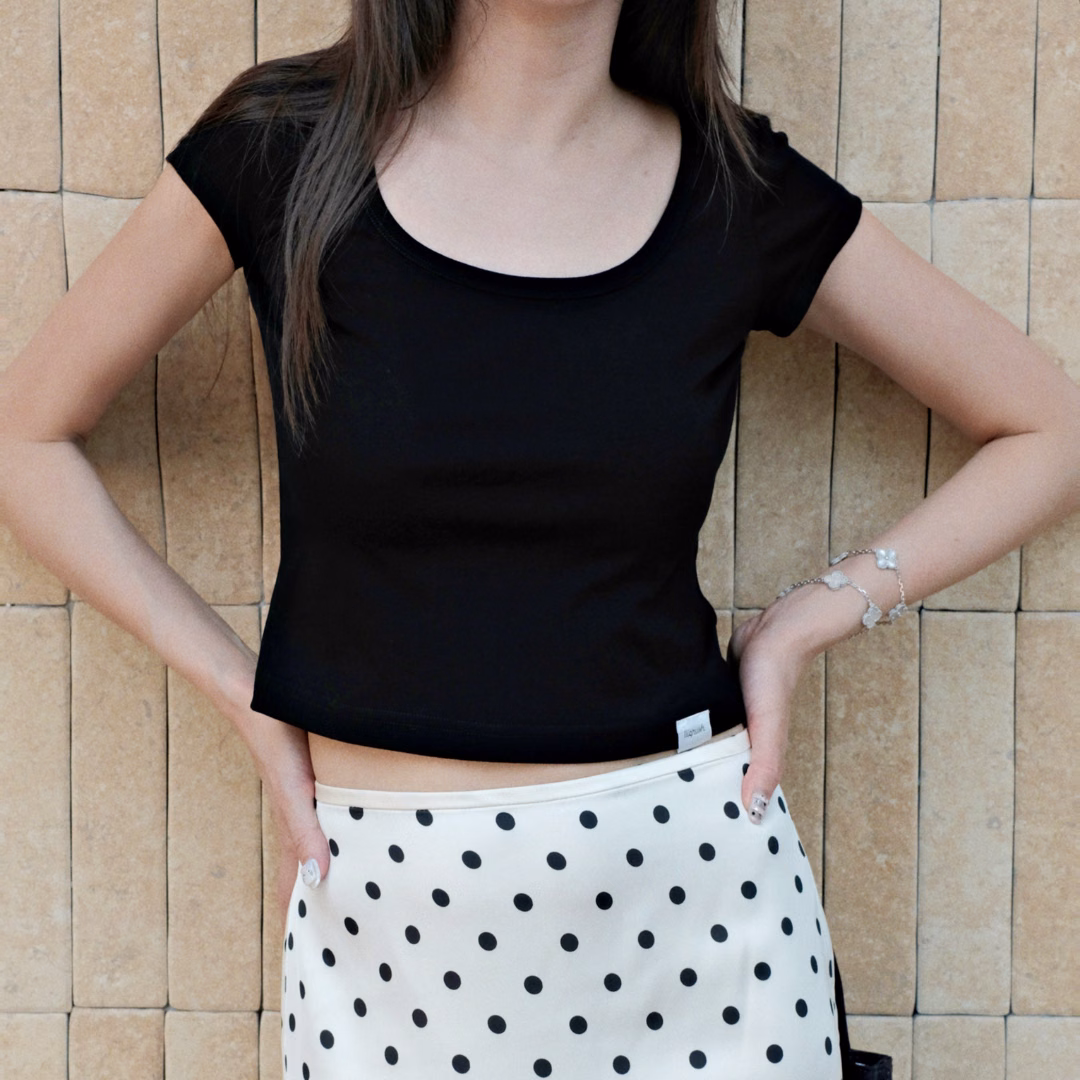 Basic Cotton Crop Top — ảnh 1