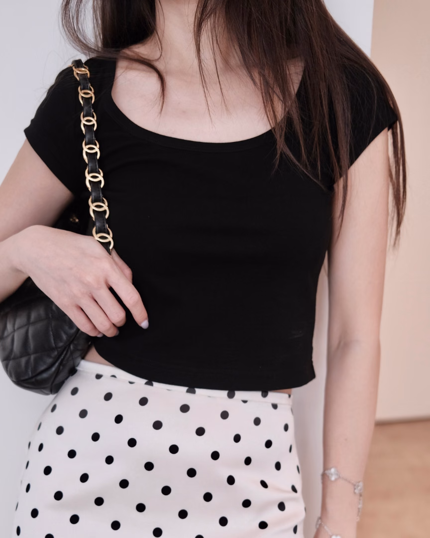 Basic Cotton Crop Top — ảnh 2
