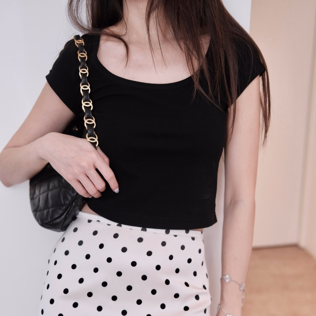 Basic Cotton Crop Top — ảnh 2