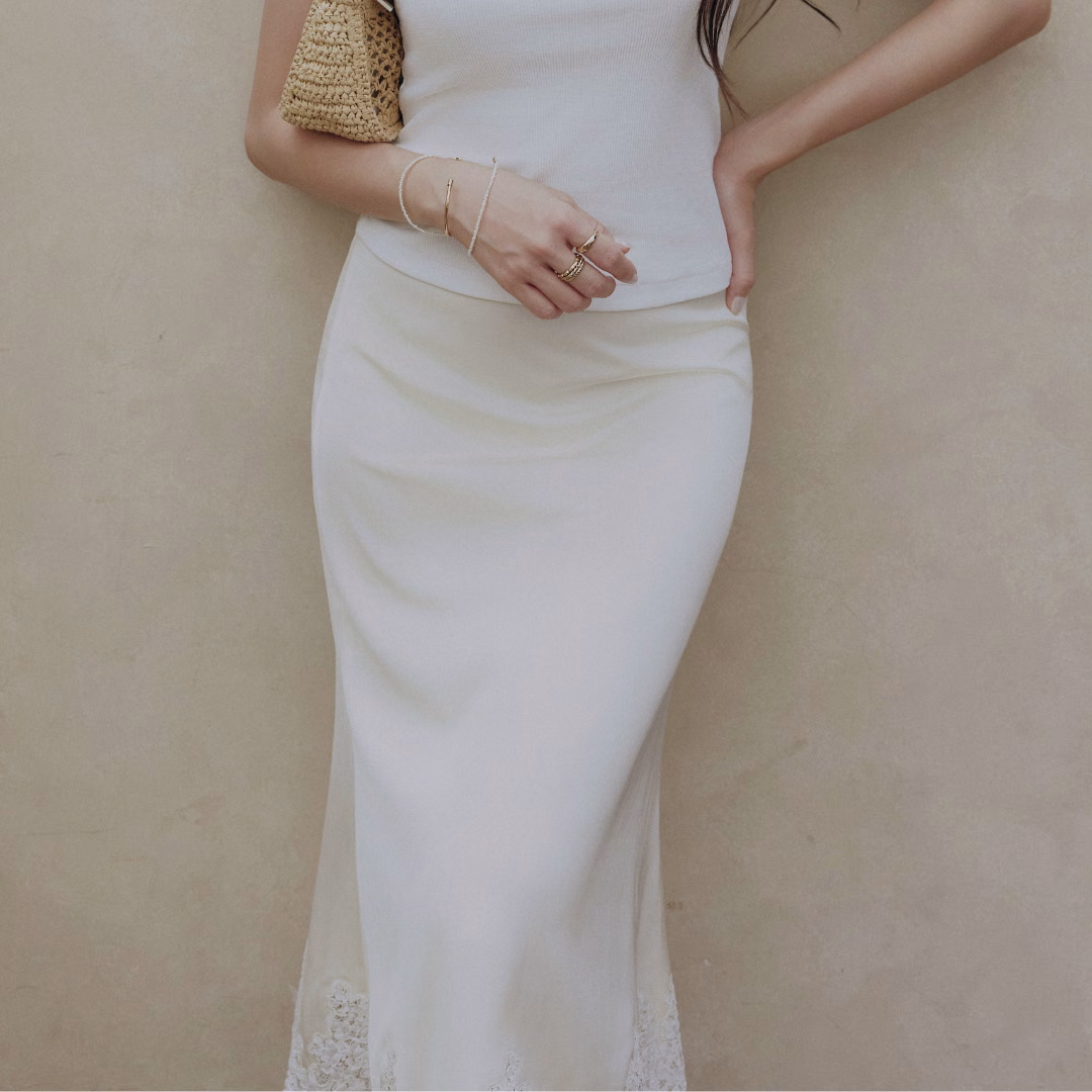 Ceci Silk Midi Skirt — ảnh 3