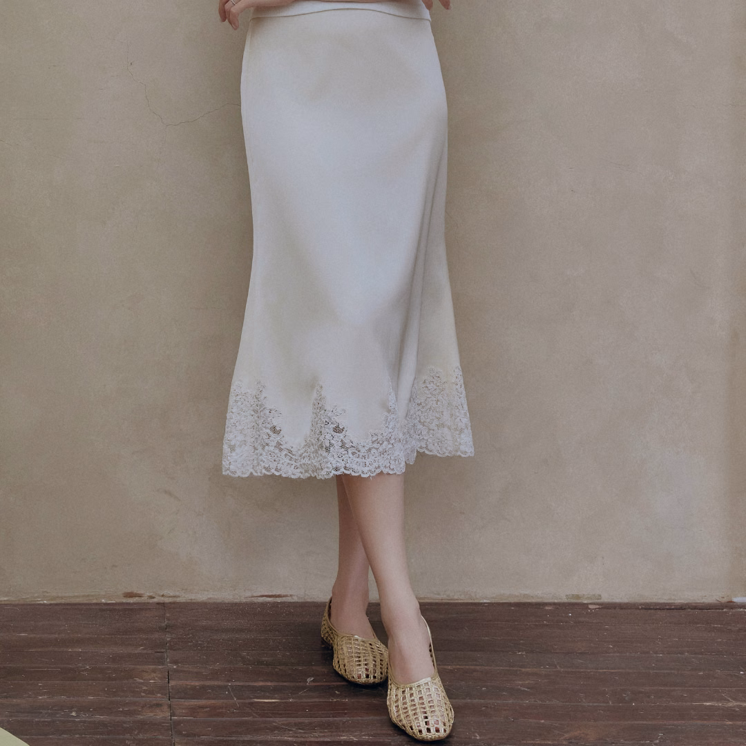 Ceci Silk Midi Skirt — ảnh 1