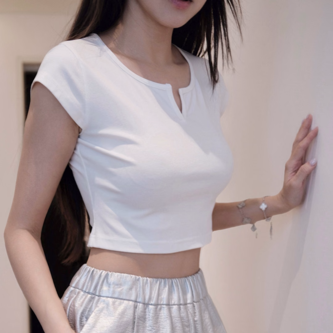 Remi Cotton Crop Top — ảnh 1