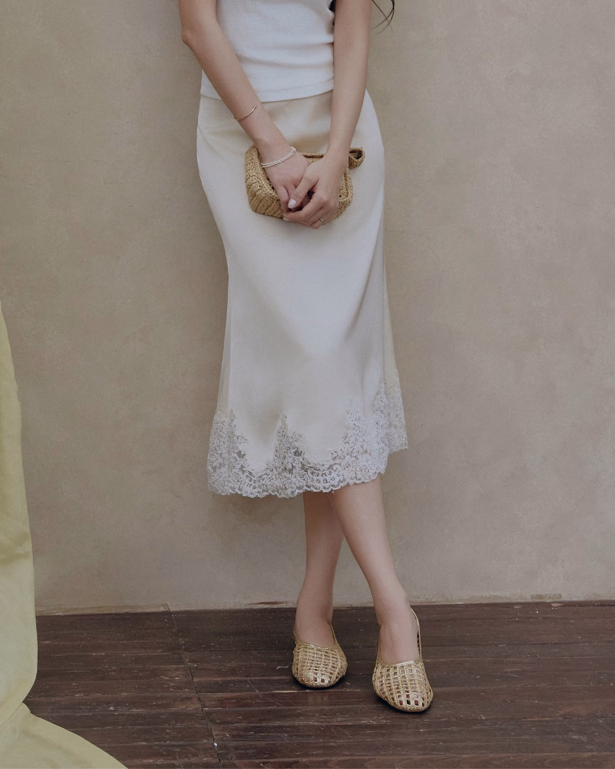 Ceci Silk Midi Skirt — ảnh 2