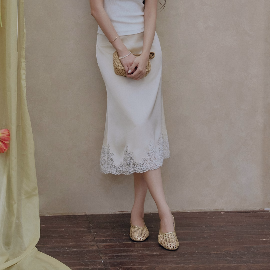 Ceci Silk Midi Skirt — ảnh 2