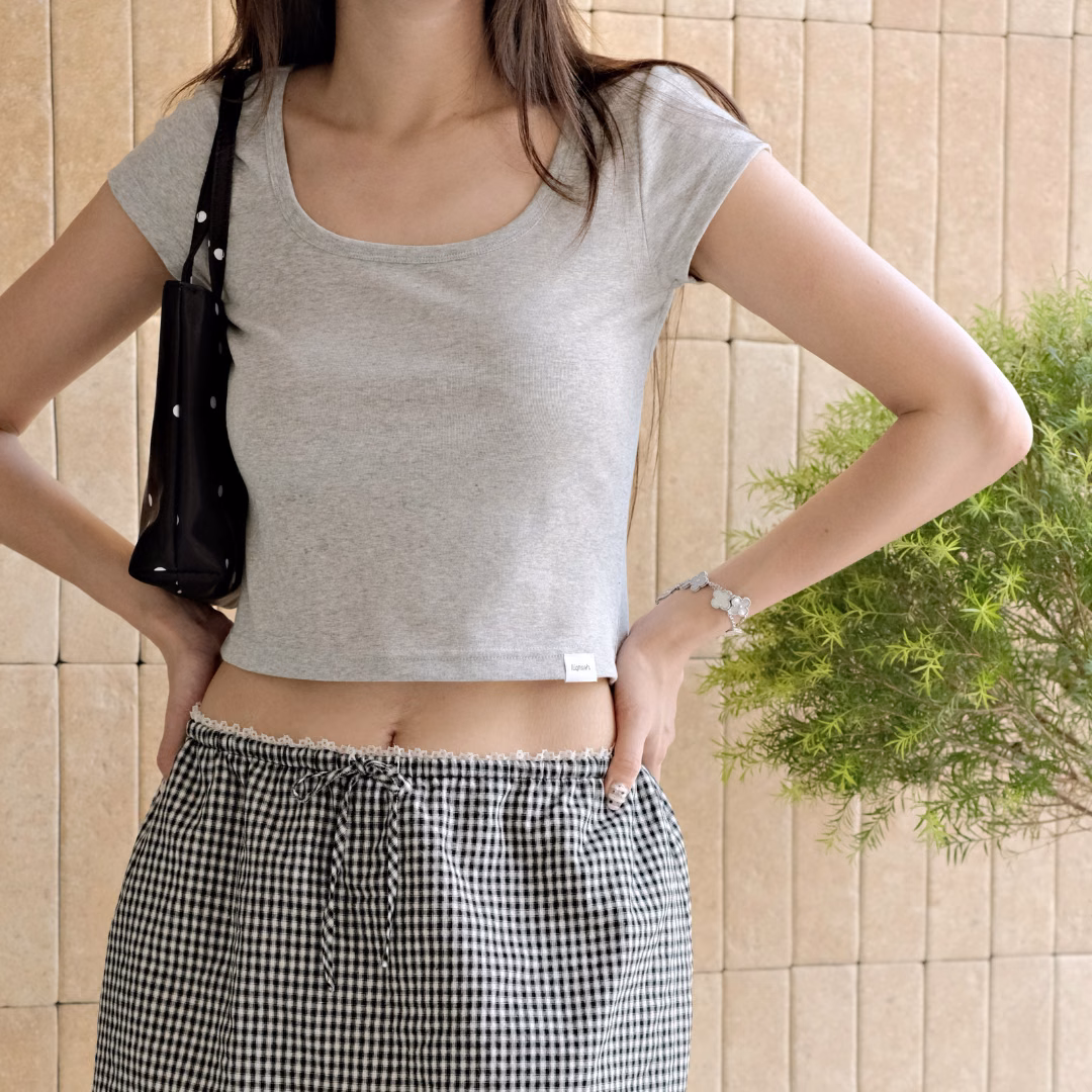 Basic Cotton Crop Top — ảnh 9